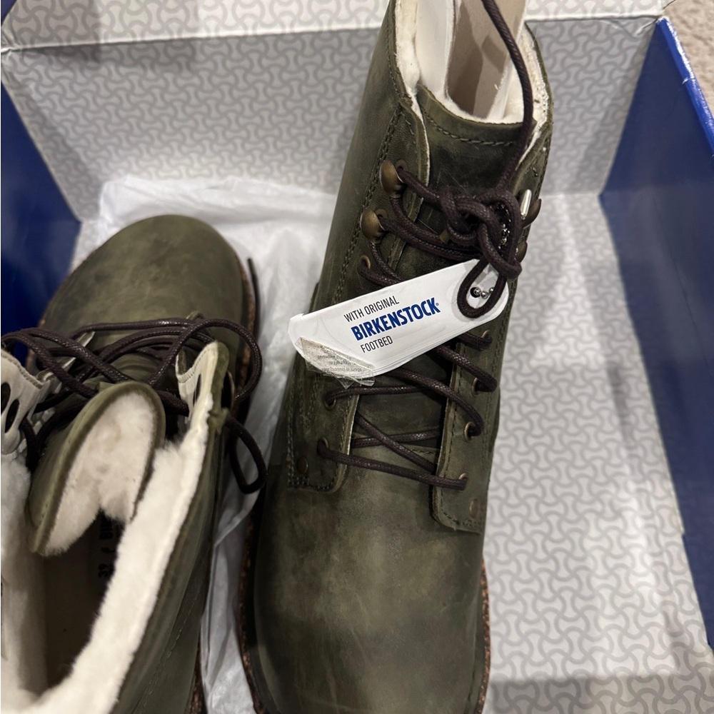 Birkenstock Bryson Shearling lace up boot.